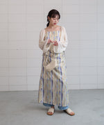 【S・Mサイズ展開】ウエストホールプリントワンピース