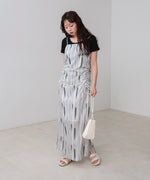 【S・Mサイズ展開】ウエストホールプリントワンピース