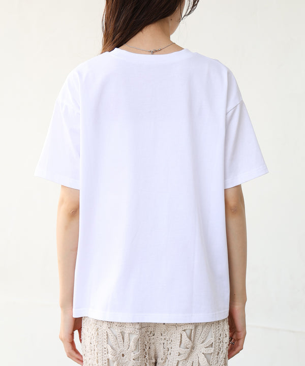 シアーレイヤードプリントＴシャツ