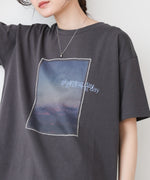 シアーレイヤードプリントＴシャツ