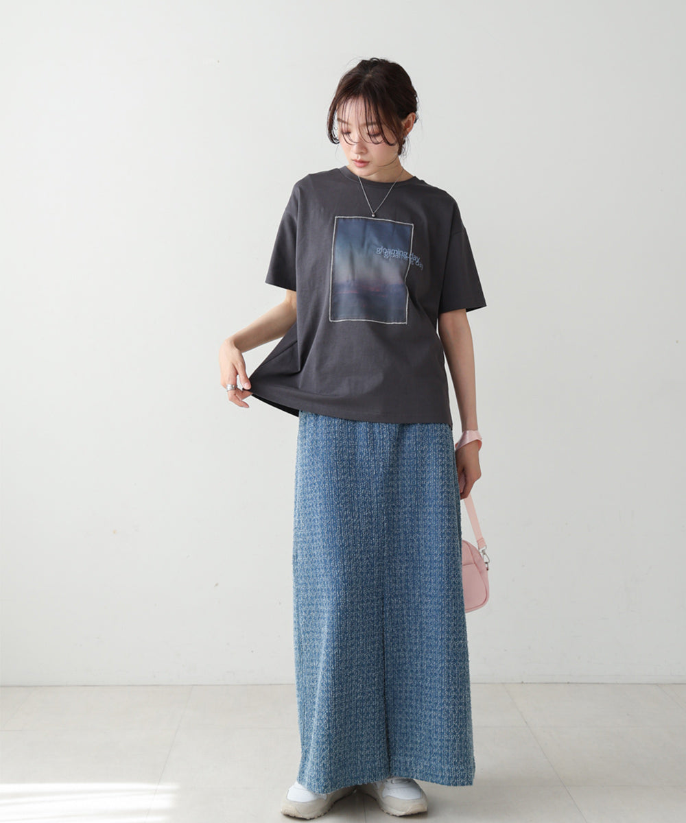 シアーレイヤードプリントＴシャツ