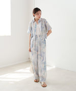 ニュアンスプリントドロストシアーシャツ