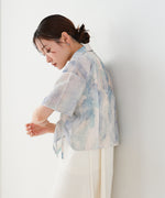 ニュアンスプリントドロストシアーシャツ