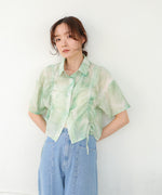 ニュアンスプリントドロストシアーシャツ