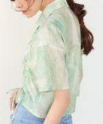 ニュアンスプリントドロストシアーシャツ