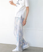 【S・Mサイズ展開】ニュアンスプリントストレートパンツ