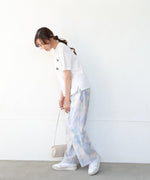 【S・Mサイズ展開】ニュアンスプリントストレートパンツ