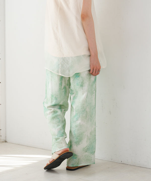 【S・Mサイズ展開】ニュアンスプリントストレートパンツ