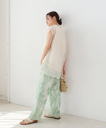 【S・Mサイズ展開】ニュアンスプリントストレートパンツ