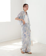 【S・Mサイズ展開】ニュアンスプリントストレートパンツ