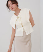 ビッグカラーサマーニットトップス