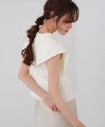 ビッグカラーサマーニットトップス