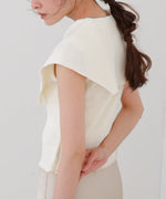 ビッグカラーサマーニットトップス