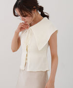 ビッグカラーサマーニットトップス