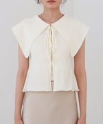 ビッグカラーサマーニットトップス