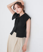 ビッグカラーサマーニットトップス