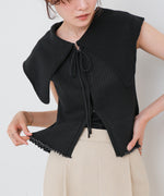 ビッグカラーサマーニットトップス