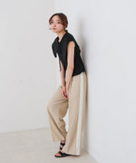 ビッグカラーサマーニットトップス