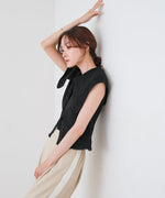 ビッグカラーサマーニットトップス