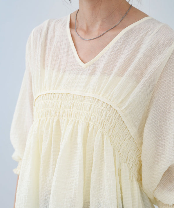 ギャザーミニワンピース