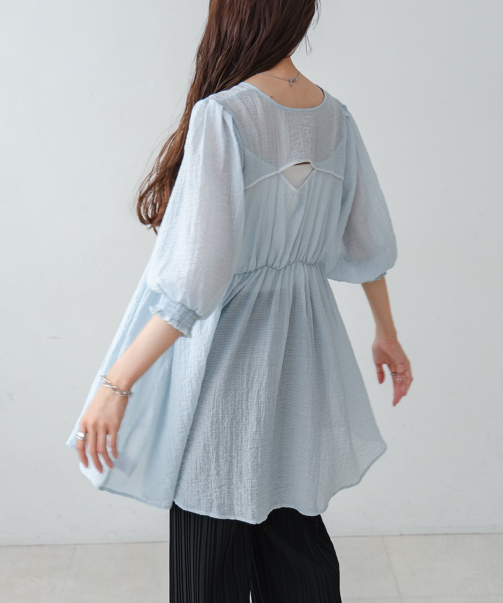 ギャザーミニワンピース