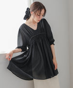 ギャザーミニワンピース