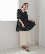 ギャザーミニワンピース