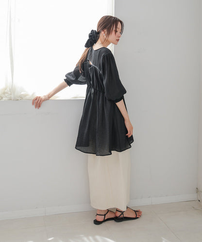 ギャザーミニワンピース