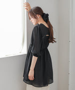 ギャザーミニワンピース