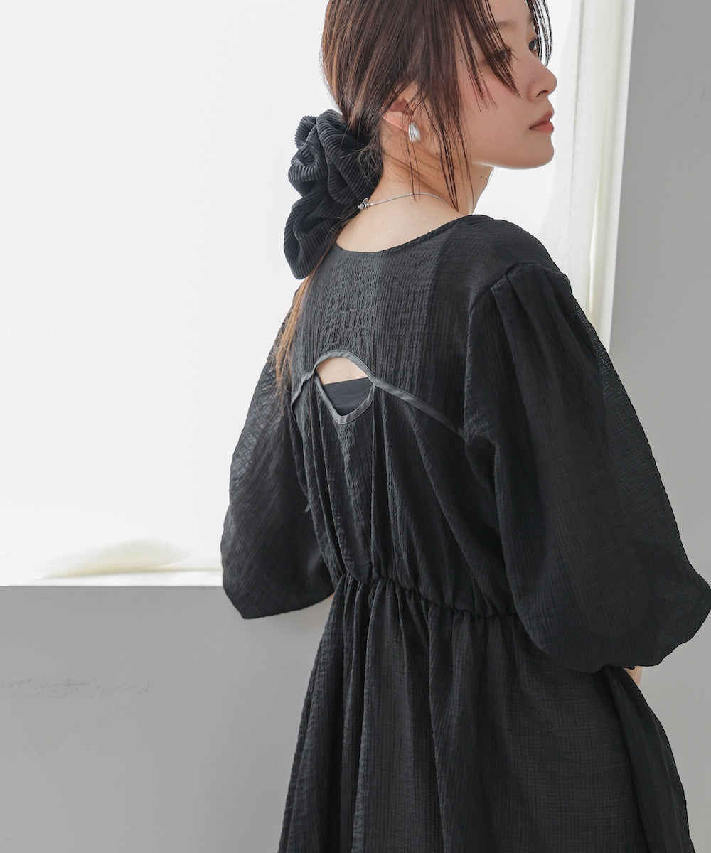 ギャザーミニワンピース