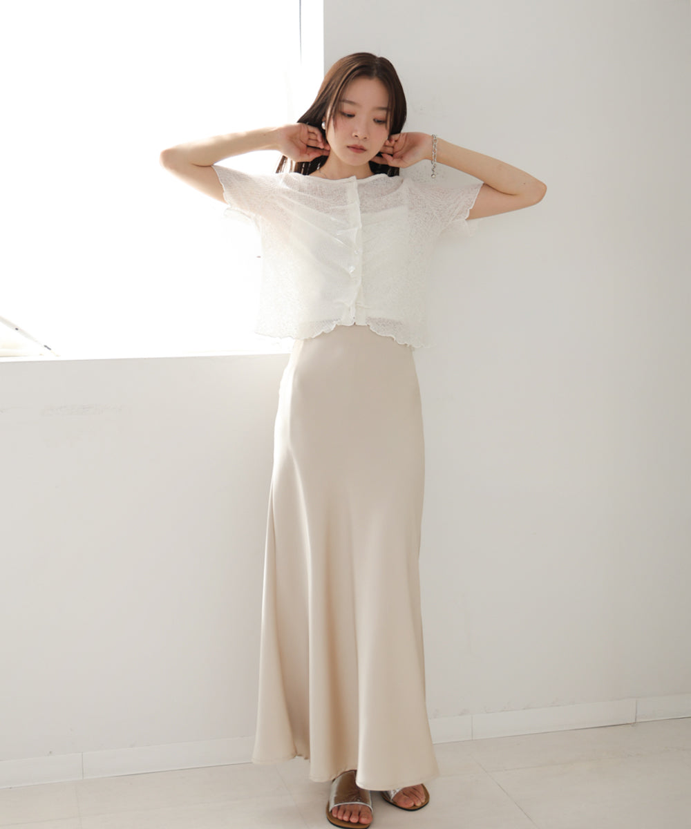 ウェーブデザイン半袖カットソー