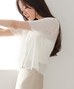 ウェーブデザイン半袖カットソー