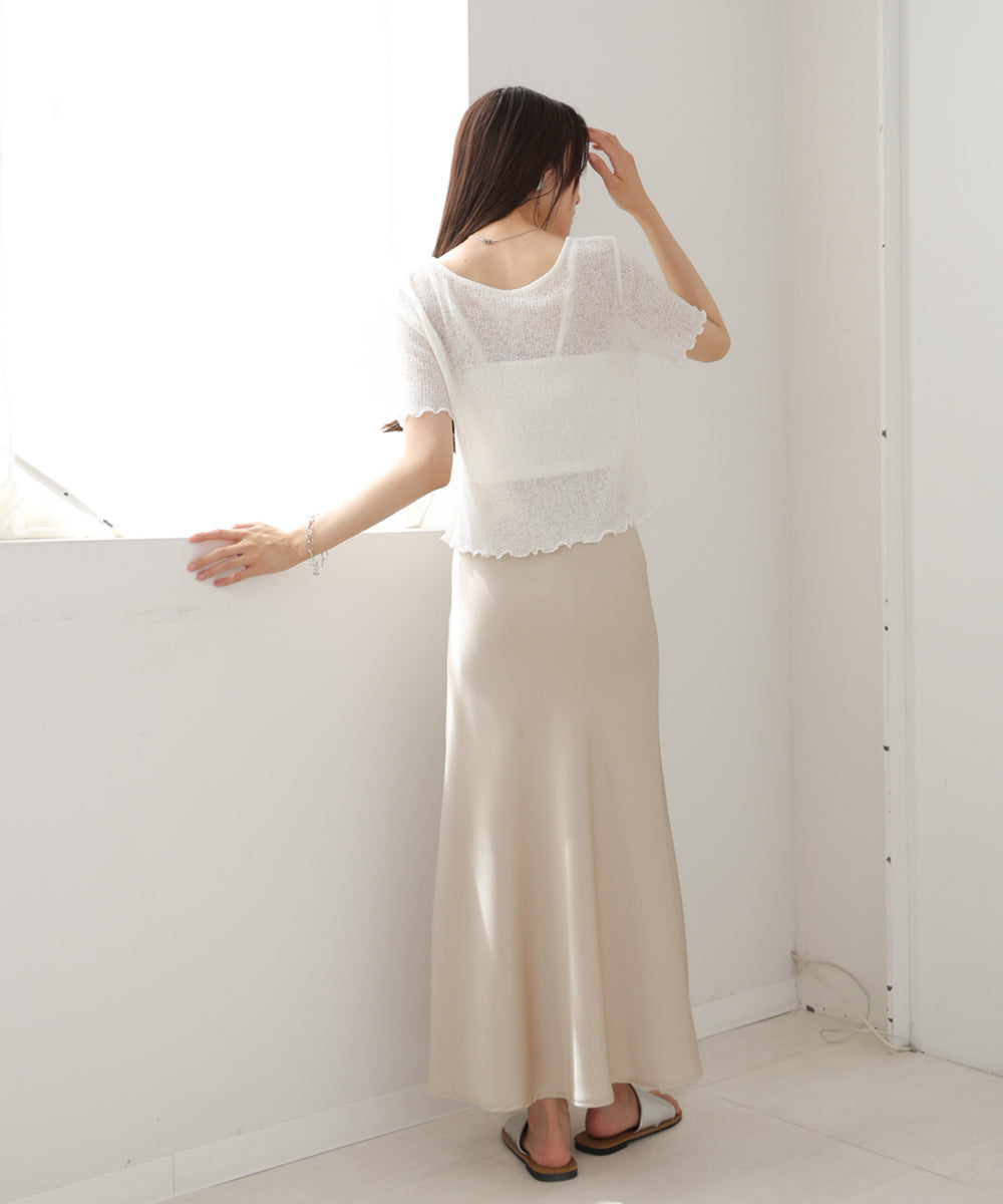 ウェーブデザイン半袖カットソー