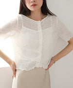 ウェーブデザイン半袖カットソー