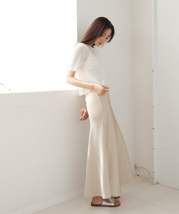 ウェーブデザイン半袖カットソー