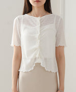 ウェーブデザイン半袖カットソー