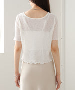 ウェーブデザイン半袖カットソー