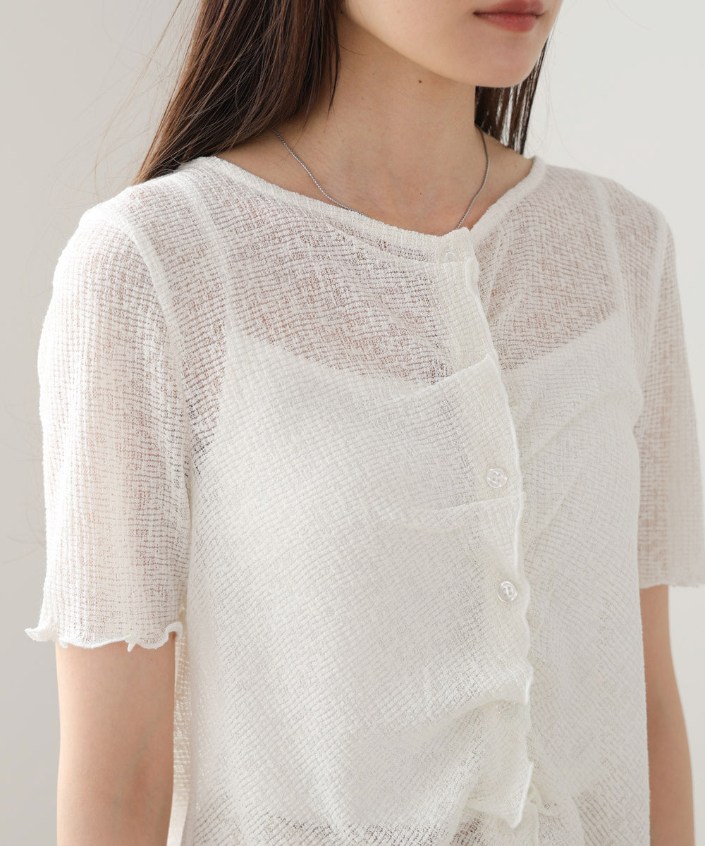 ウェーブデザイン半袖カットソー