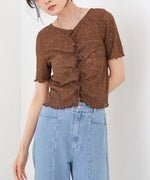 ウェーブデザイン半袖カットソー