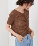 ウェーブデザイン半袖カットソー