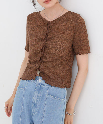 ウェーブデザイン半袖カットソー