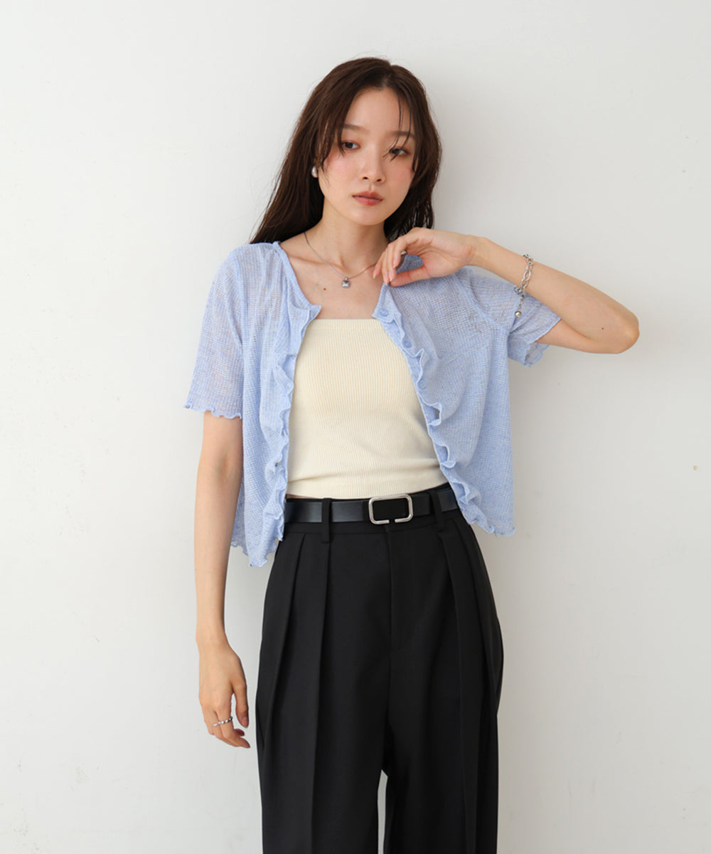 ウェーブデザイン半袖カットソー