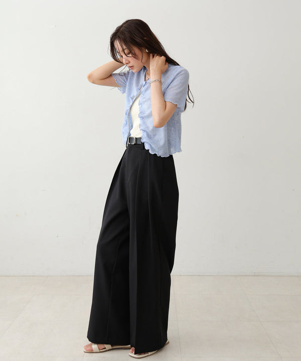 ウェーブデザイン半袖カットソー