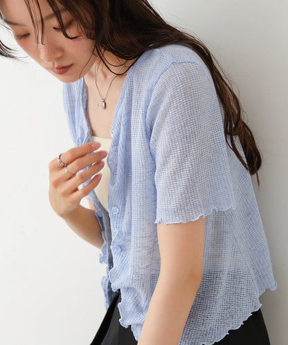 ウェーブデザイン半袖カットソー