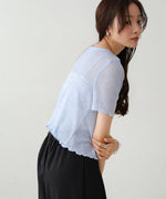 ウェーブデザイン半袖カットソー