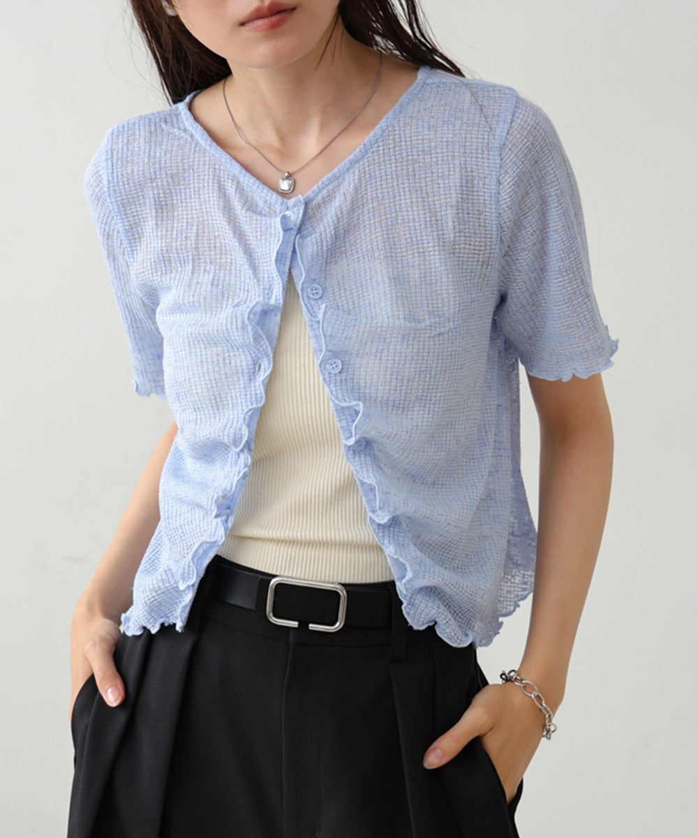 ウェーブデザイン半袖カットソー