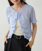 ウェーブデザイン半袖カットソー