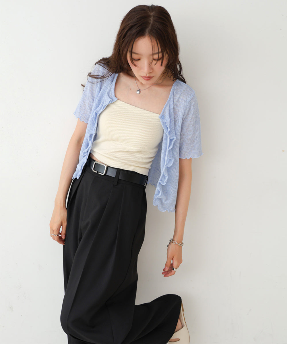 ウェーブデザイン半袖カットソー