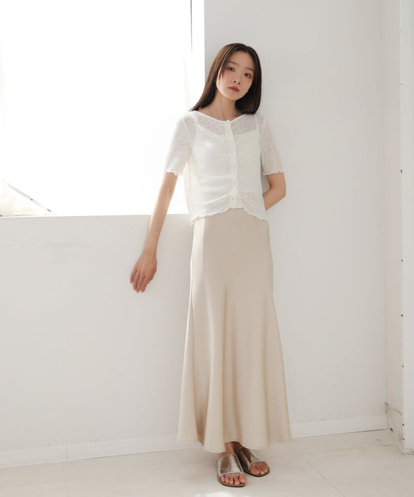 ウェーブデザイン半袖カットソー