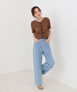 ウェーブデザイン半袖カットソー